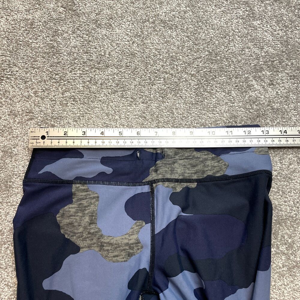 Aerie Chill Play Move Leggings Blue Camo Womens Medium Nylon Stretch Compression - Picture 7 of 13